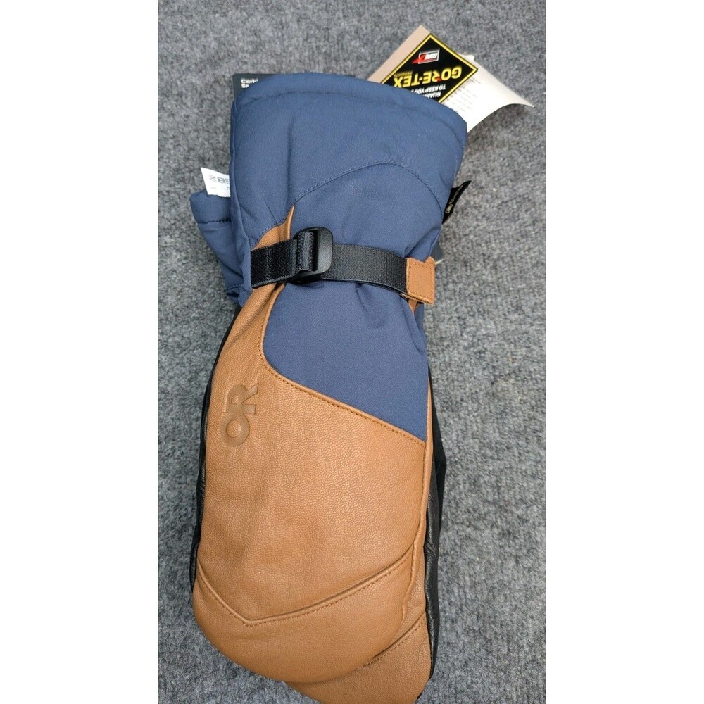 Outdoor Research Carbide Sensor Mitts XS Gore-Tex Naval Saddle Leather NWT